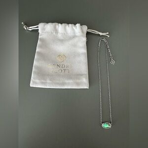 Kendra Scott Elisa Pendant Necklace in Silver, Dichroic Glass